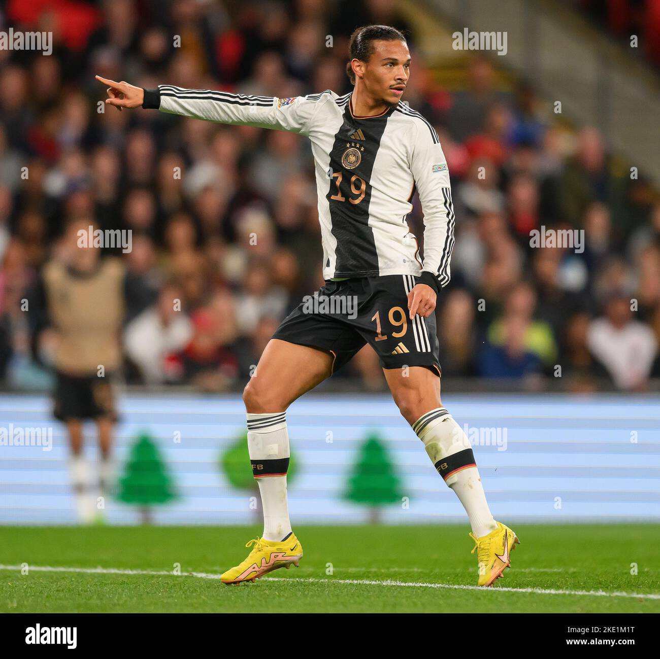 26 Sep 2022 - England gegen Deutschland - UEFA Nations League - League A - Gruppe 3 - Wembley Stadium der deutsche Leroy Sané während des Spiels der UEFA Nations League gegen England. Picture : Mark Pain / Alamy Live News Stockfoto