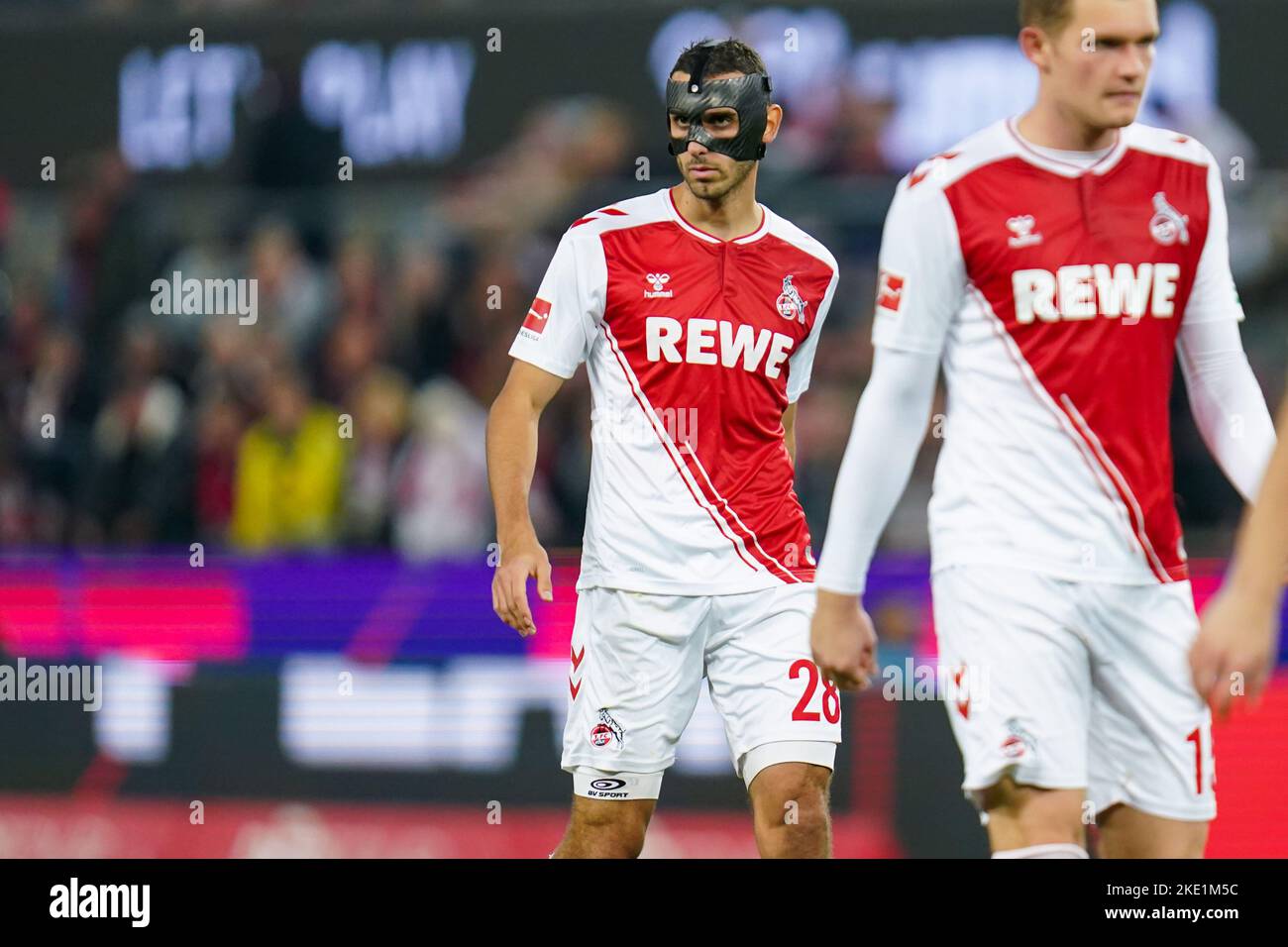 KÖLN, DEUTSCHLAND - NOVEMBER 9: Ellyes Skhiri von 1. FC Köln während des Bundesliga-Spiels zwischen 1. FC Köln und Bayer 04 Leverkusen am 9. November 2022 im RheinEnergieStadion in Köln (Foto: Rene Nijhuis/Orange Picturs) Stockfoto