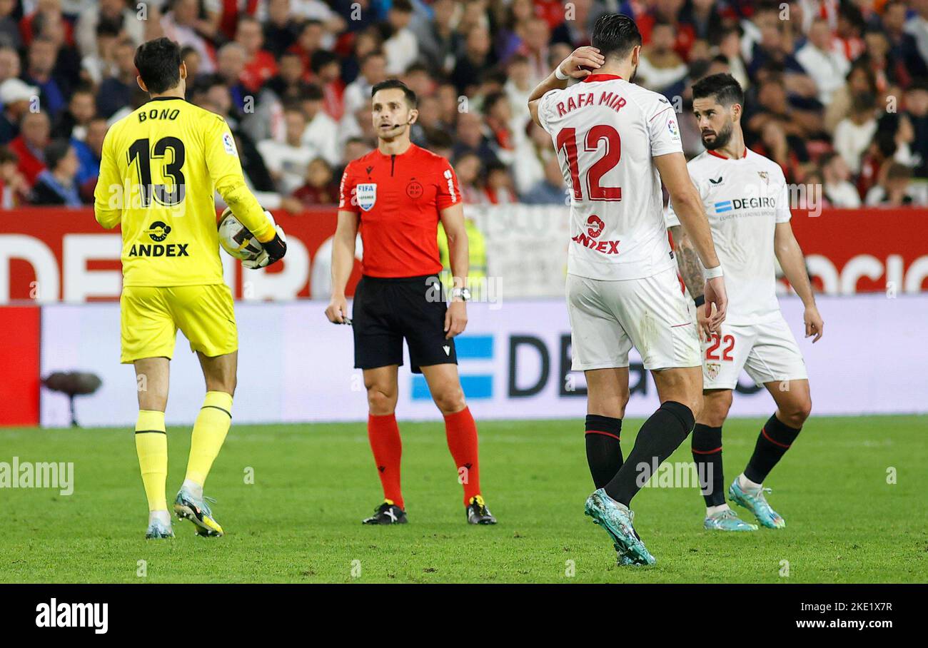 Sevilla, Spanien. 09.. November 2022. Das spanische Fußballspiel der La Liga Sevilla gegen Real Sociedad im Ramon Sanchez Pizjuan Stadium. 09. November 2022 900/Cordon Press Credit: CORDON PRESS/Alamy Live News Stockfoto