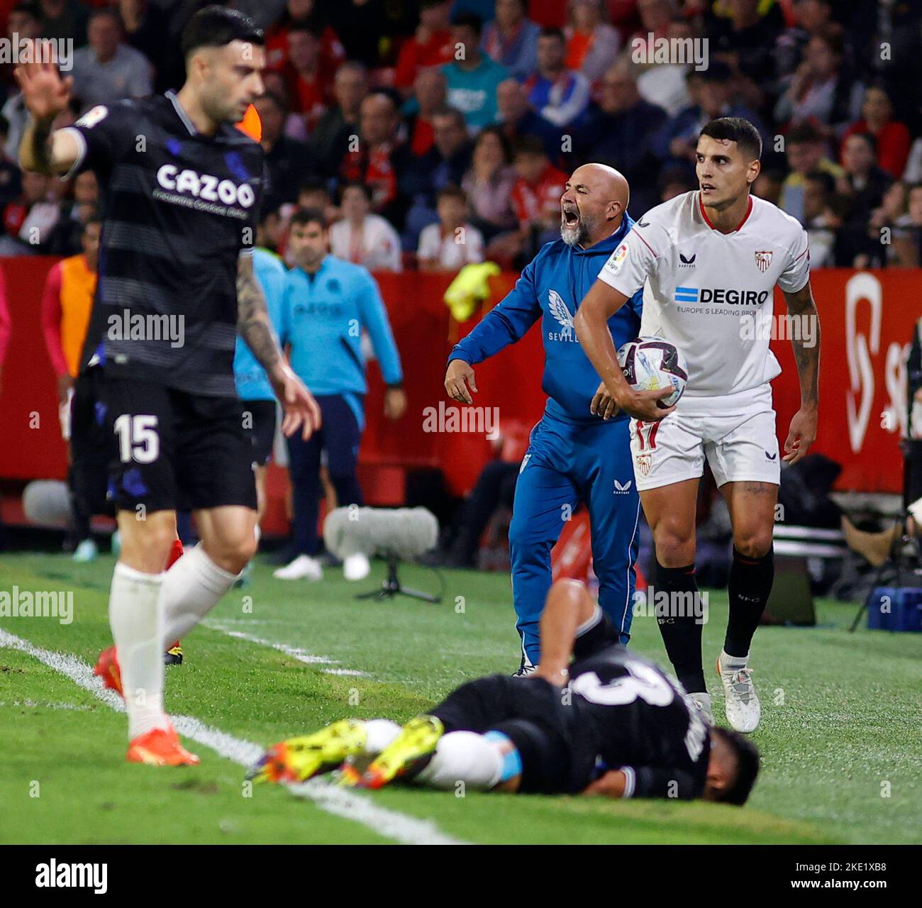 Sevilla, Spanien. 09.. November 2022. Das spanische Fußballspiel der La Liga Sevilla gegen Real Sociedad im Ramon Sanchez Pizjuan Stadium. 09. November 2022 900/Cordon Press Credit: CORDON PRESS/Alamy Live News Stockfoto