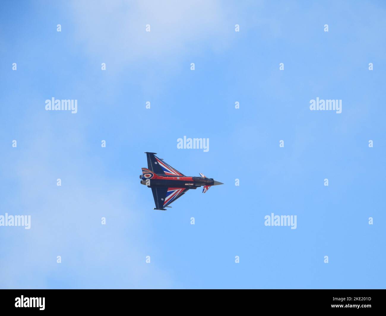 Taifun-Kampfjet im Flug. Southport Airshow 2022 Stockfoto