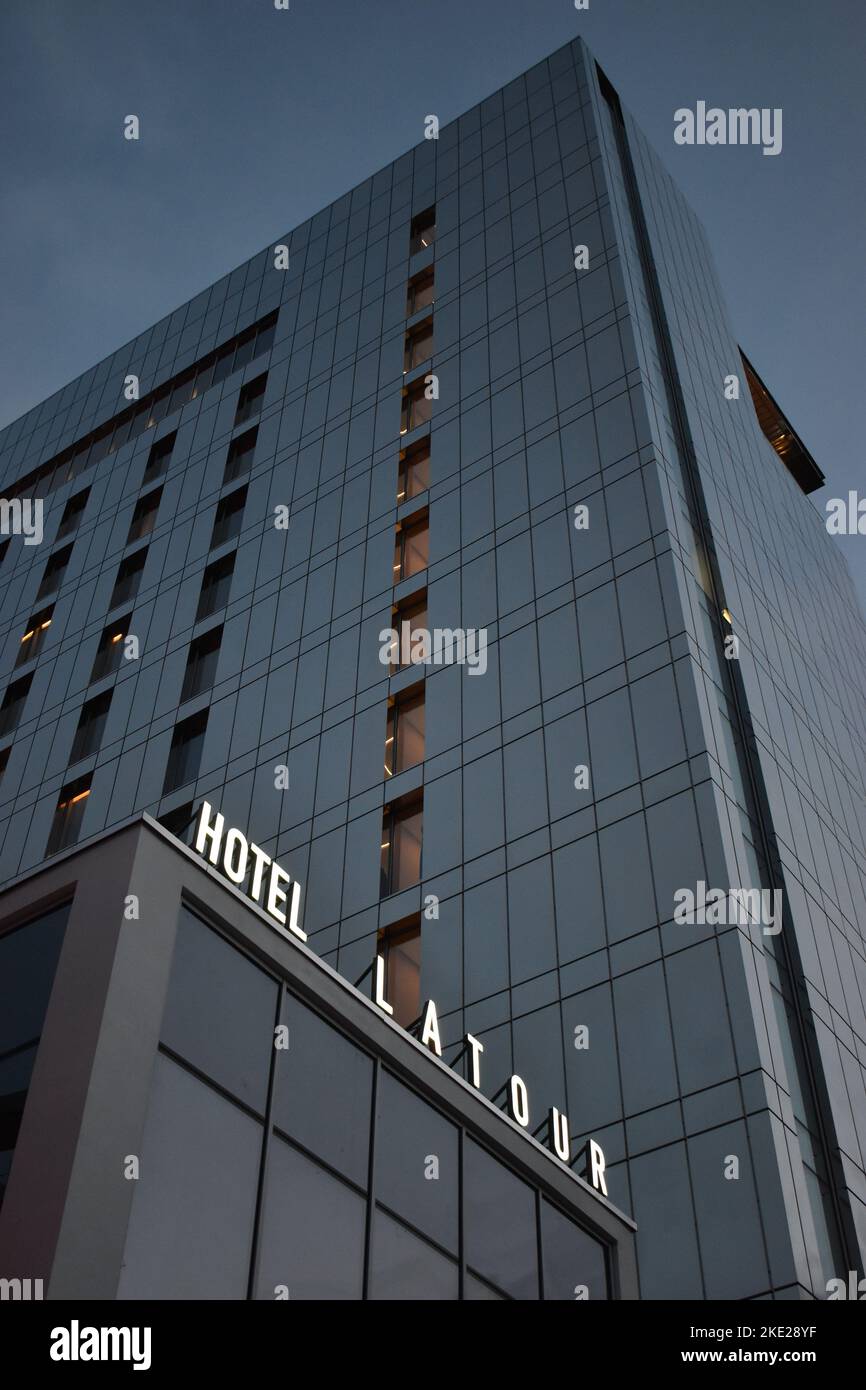 Hotel La Tour im Zentrum von Milton Keynes mit Kopierfläche. Stockfoto