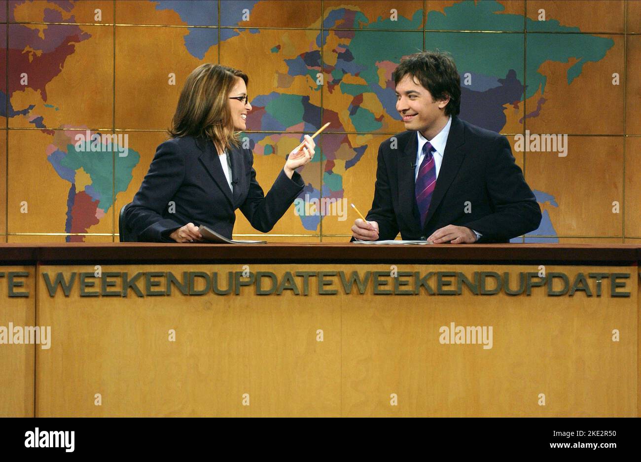 SAMSTAGABEND LIVE, TINA FEY, JIMMY FALLON, 2003 Stockfoto