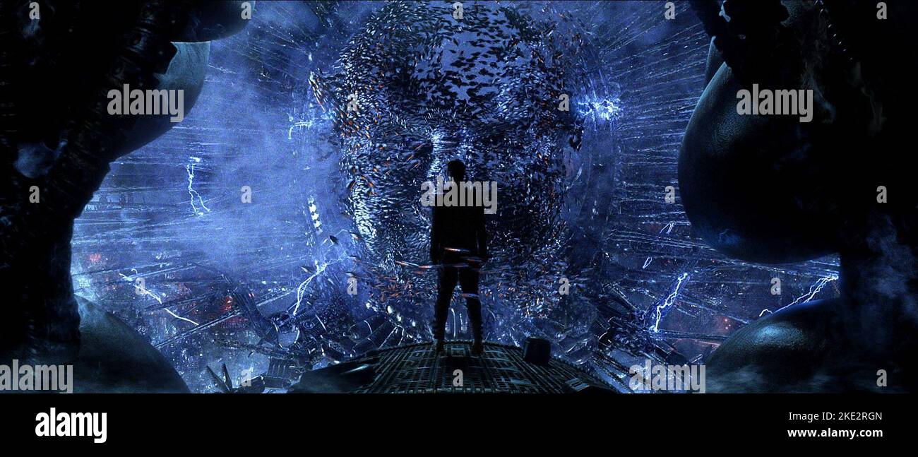 THE MATRIX REVOLUTIONS, KEANU REEVES, DEUS EX MACHINA, 2003 Stockfoto