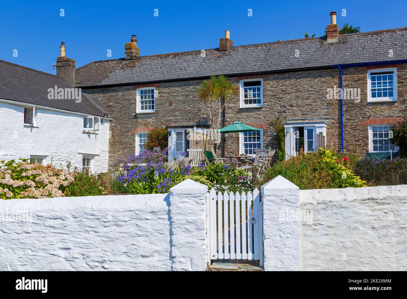 St. Mawes Village, Falmouth, Cornwall, England, Vereinigtes Königreich Stockfoto