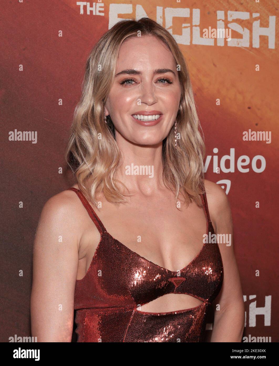 New York, NY, USA. 9.. November 2022. Emily Blunt bei der Ankunft für DIE ENGLISCHE Premiere, Metrograph, New York, NY 9. November 2022. Kredit: CJ Rivera/Everett Collection/Alamy Live Nachrichten Stockfoto