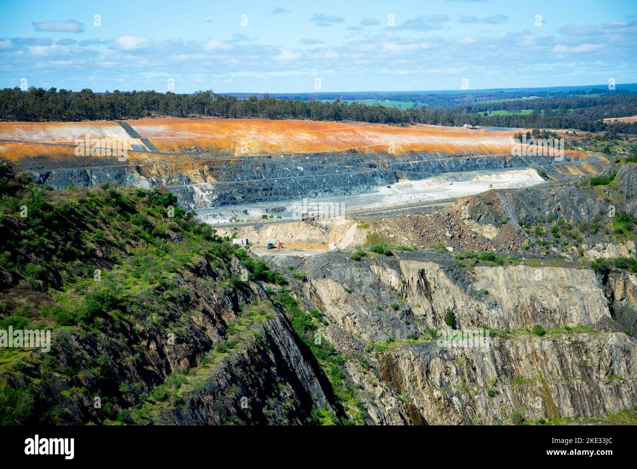Historische Cornwall Grube in Greenbushes Mine - Western Australia Stockfoto