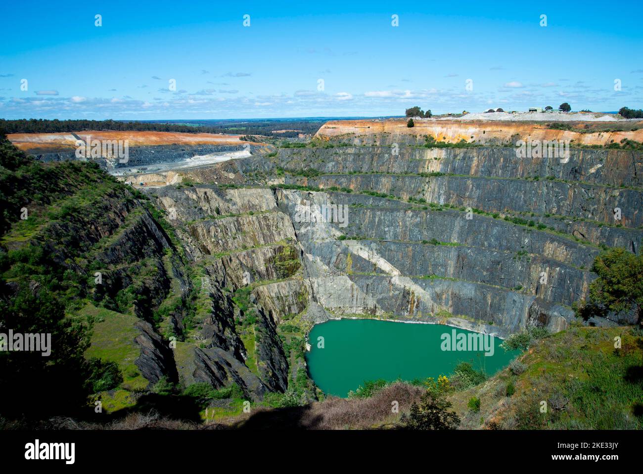 Historische Cornwall Grube in Greenbushes Mine - Western Australia Stockfoto