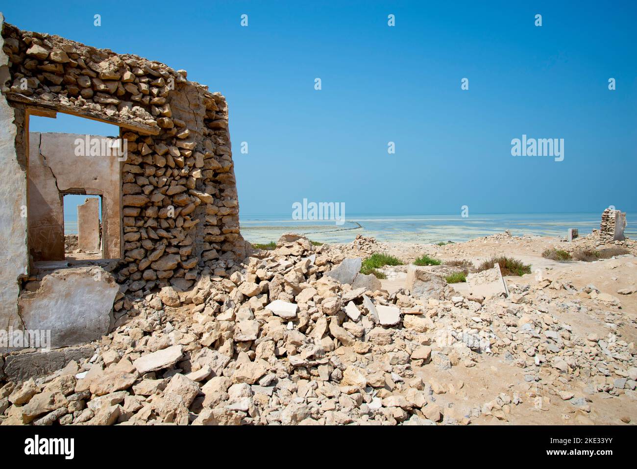 Al Jumail verlassene Perling und Fischerdorf - Katar Stockfoto