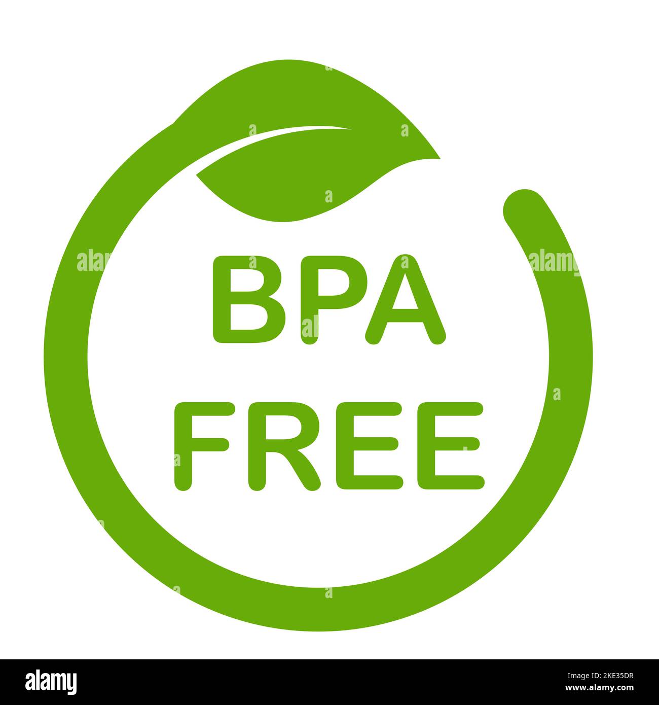 BPA-FREIE Bisphenol A und Phthalate frei Symbolvektor ungiftigen Kunststoff Zeichen für Grafik-Design, Logo, Website, Social Media, mobile App, UI-Illustration Stock Vektor