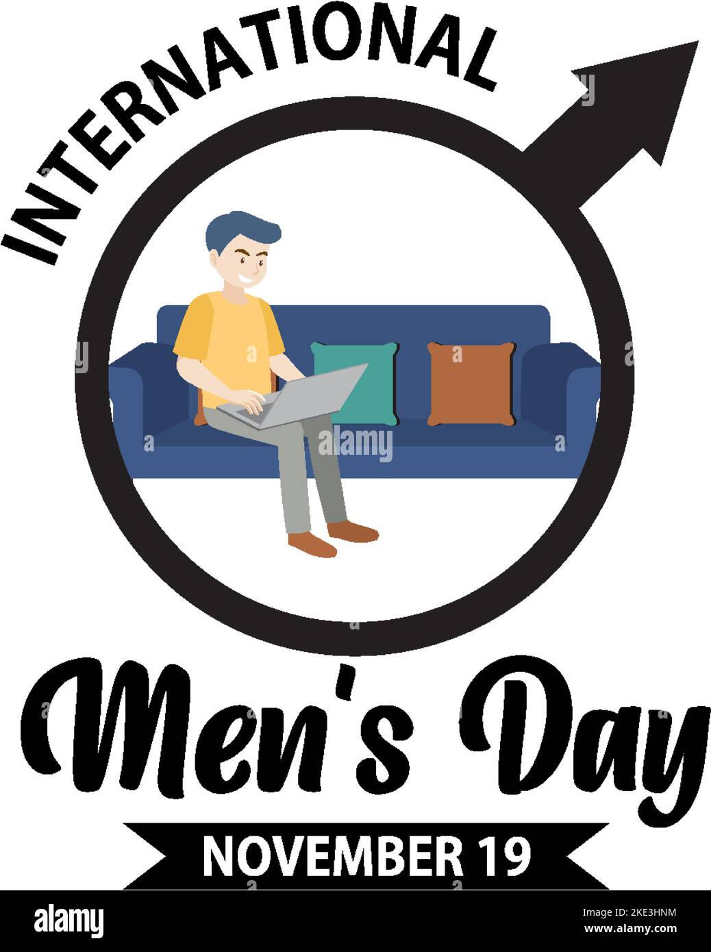 Internationaler Tag für Herren für Poster oder Banner Design Illustration Stock Vektor