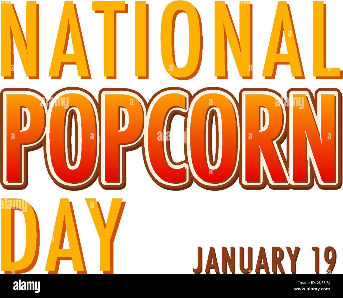 National Popcorn Day Banner Design Illustration Stock Vektor