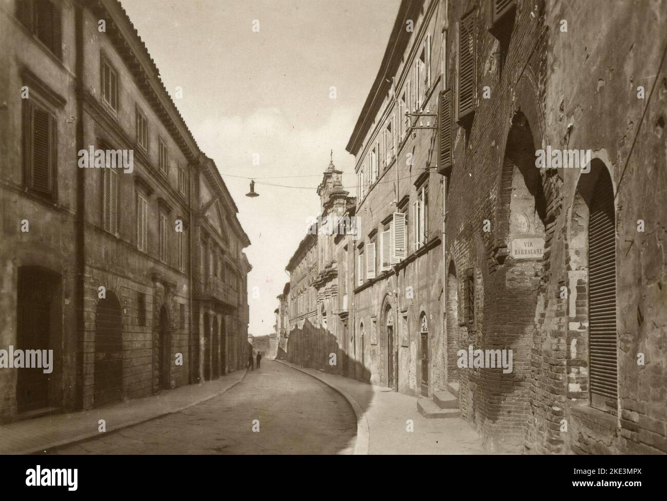 Blick auf Corso Vannucci, Città della Pieve, Italien 1937 Stockfoto