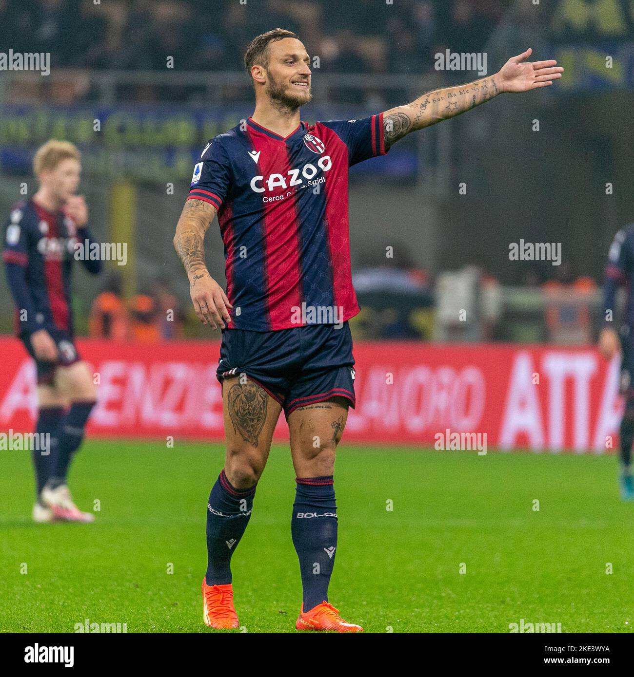Mailand, Italien - november 9 2022 - Inter-Bologna Serie A - arnautovic fc bologna Stockfoto