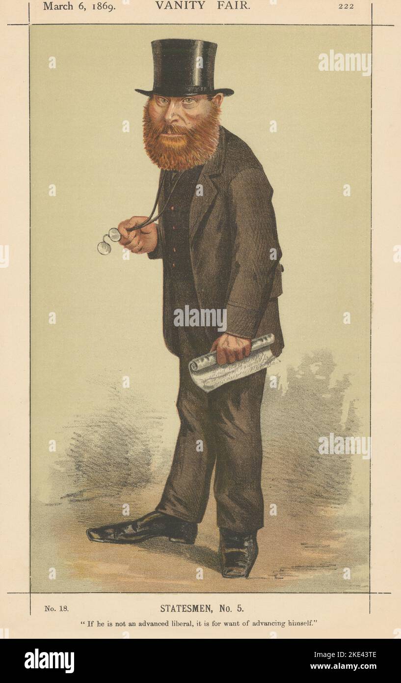 EITELKEIT FAIR SPIONAGE CARTOON William Edward Forster 'Wenn er nicht ein fortgeschrittener…' 1869 Stockfoto