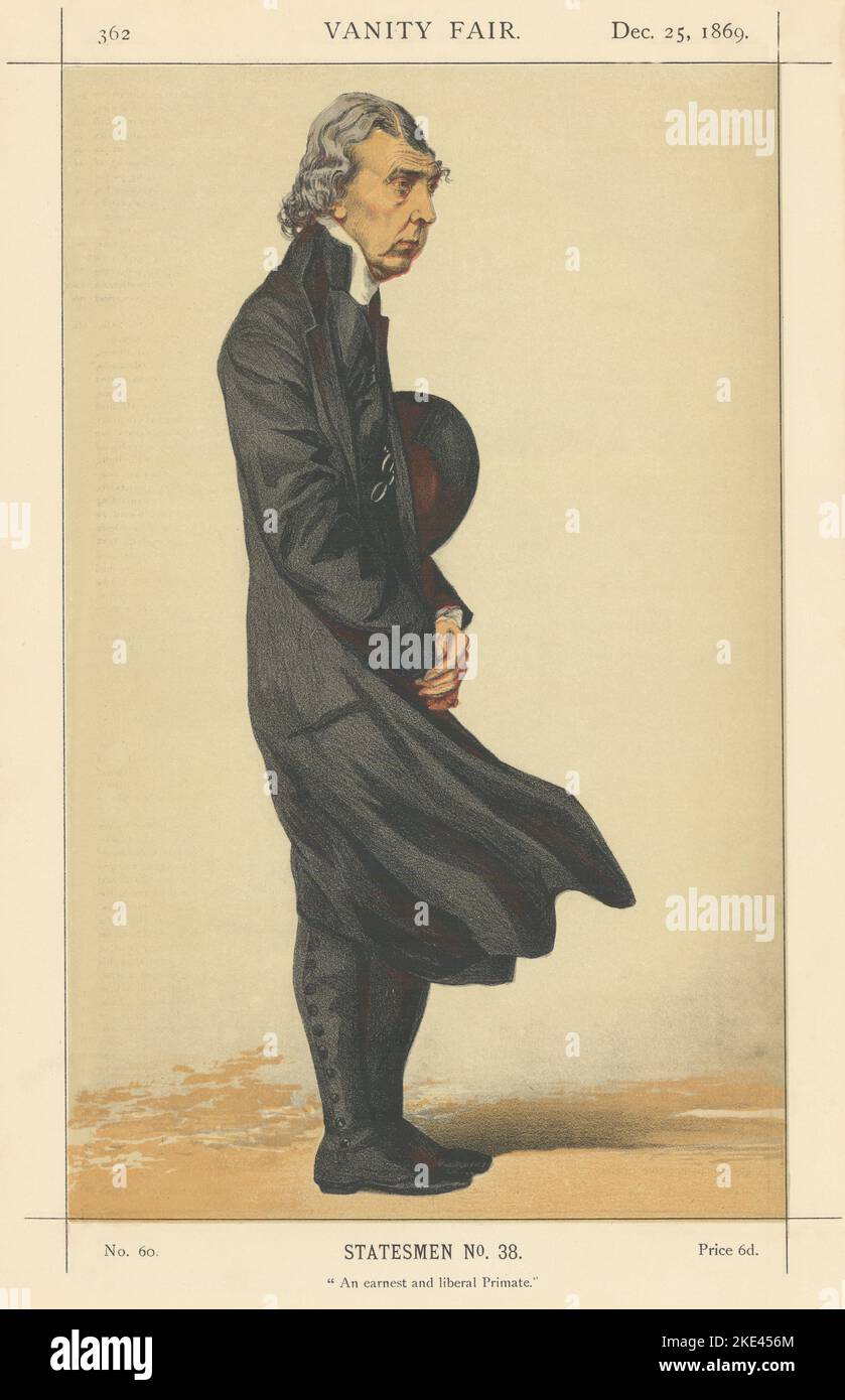 EITELKEIT FAIR SPIONAGE CARTOON Archibald Tait 'ein ernster und liberaler Primas' 1869 Stockfoto