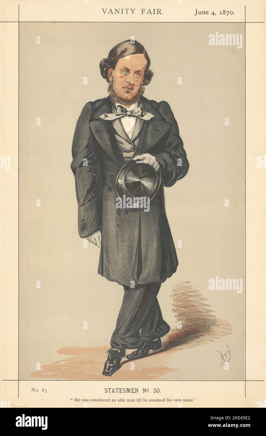 EITELKEIT FAIR SPION CARTOON William Vernon-Harcourt 'Er wurde als ein fähiger… 1870 Stockfoto