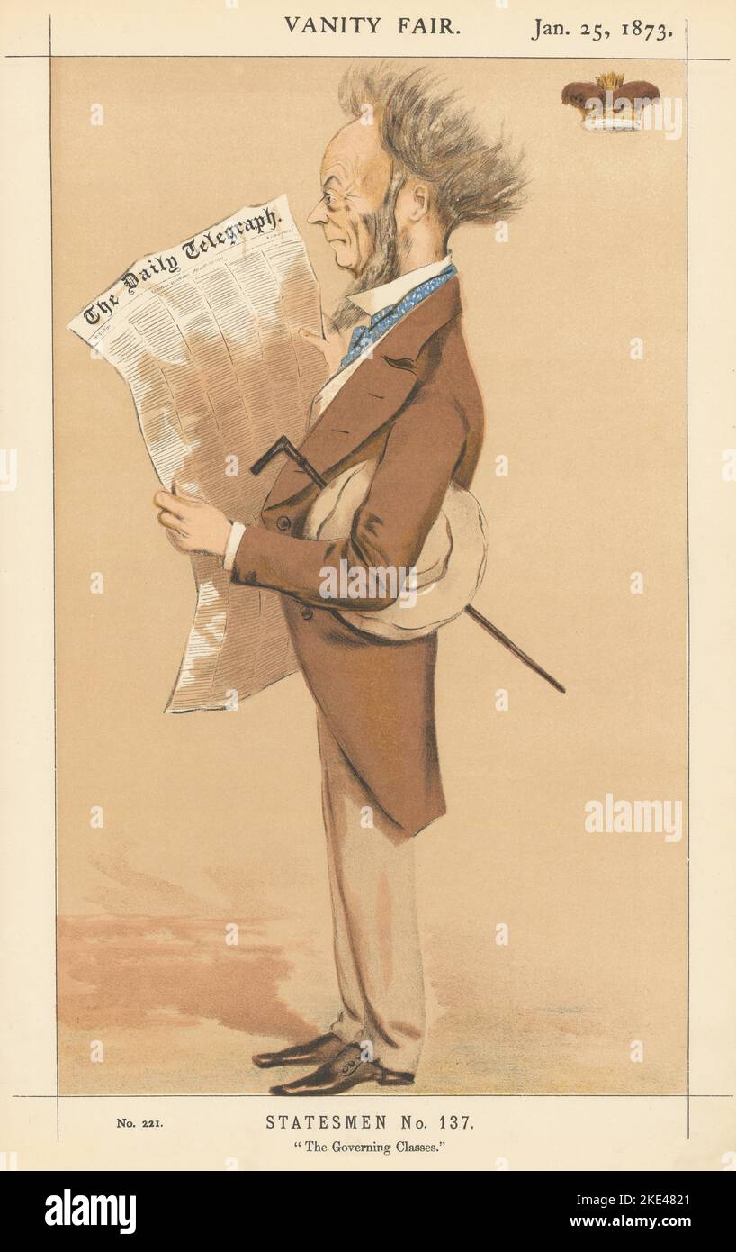 EITELKEIT FAIR SPIONAGE CARTOON Duke of Buccleuch & Queensbury 'Governing Classes' 1873 Stockfoto
