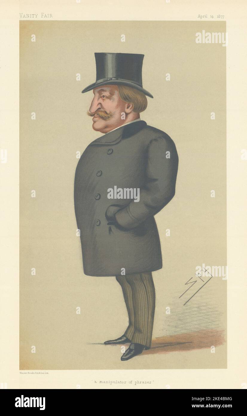 EITELKEIT FAIR SPIONAGE CARTOON Nikolai Pawlowitsch Ignatjew 'Ein Manipulator von…' 1877 Stockfoto