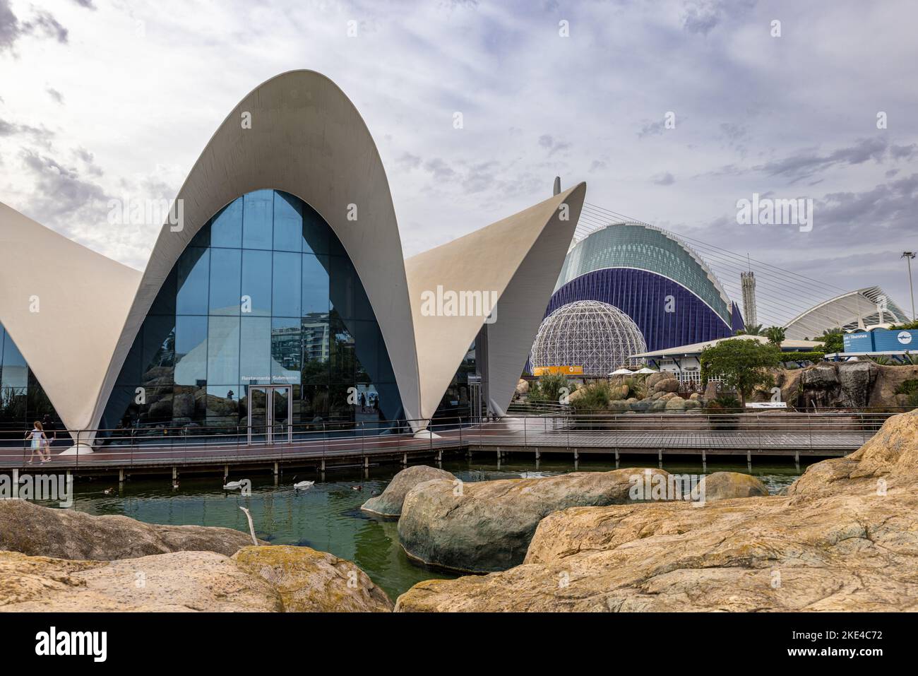 Restaurante Submarino, Ozeanografie, Stadt der Künste und Wissenschaft, Valencia, Spanien Stockfoto