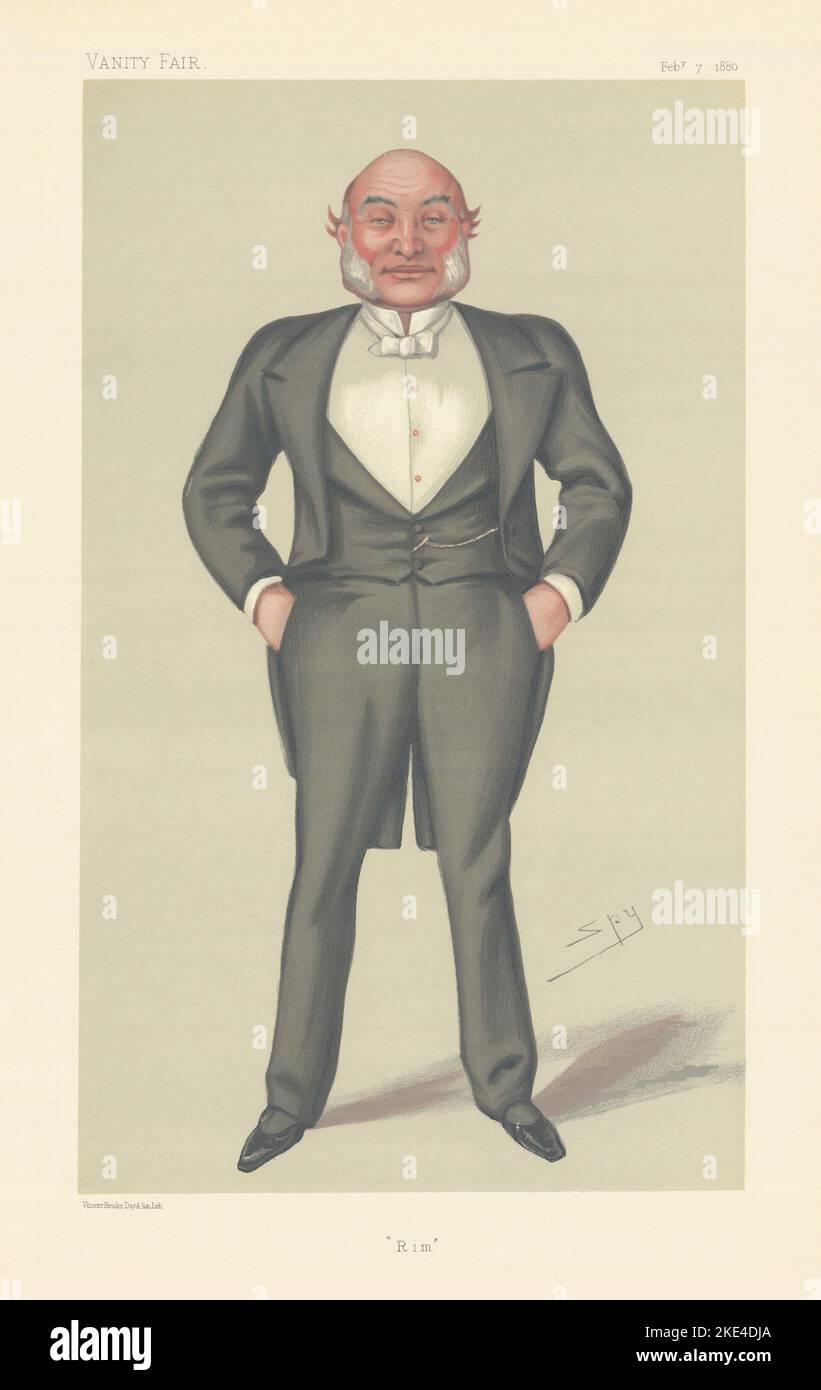 EITELKEIT FAIR SPIONAGE CARTOON Vizeadmiral Sir Reginald John Macdonald 'Rim' 1880 Stockfoto