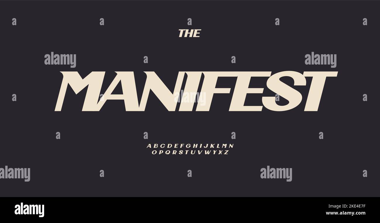 Retro-Rennwagen-Posterschrift, Oldtimer-Autoset, breite, fett formatierte Buchstaben, kontrastfarbenes, kursives Alphabet für die Poster-Headline-Typografie. Vektor Stock Vektor