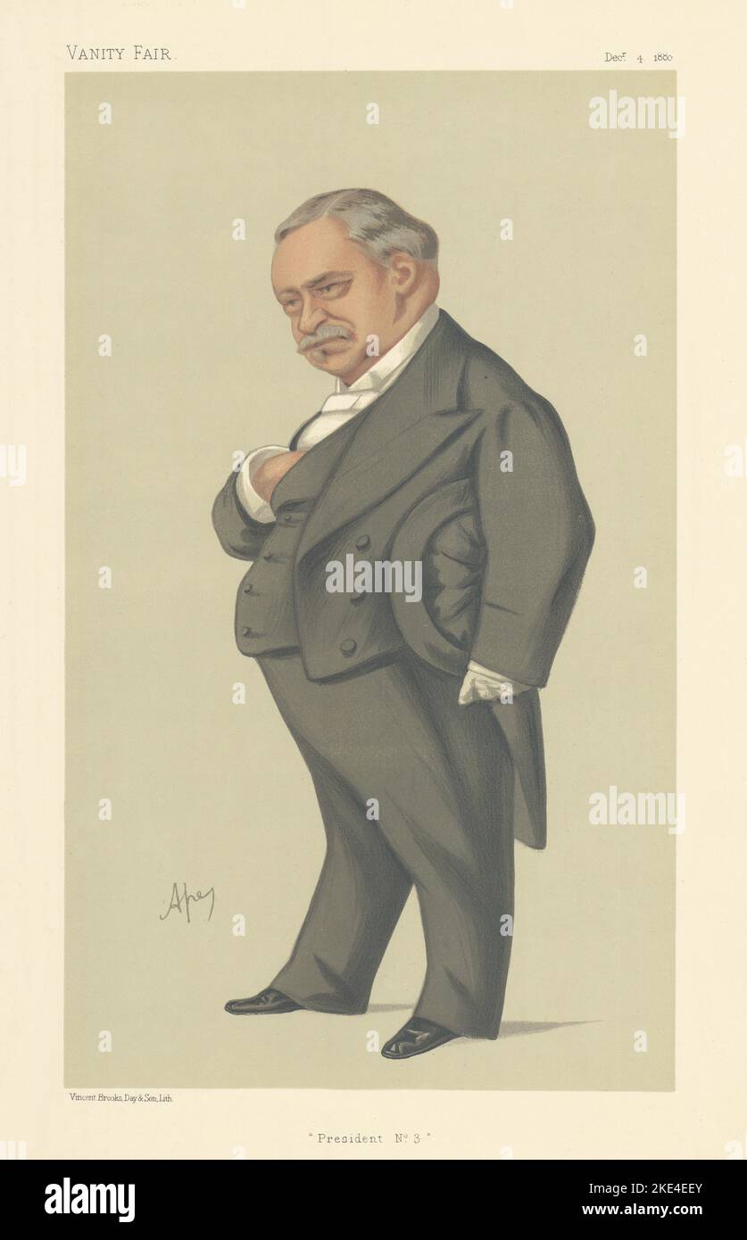 EITELKEIT FAIR SPION CARTOON Jean Baptiste Leon sagen "Präsident Nr. 3" Frankreich 1880 Stockfoto
