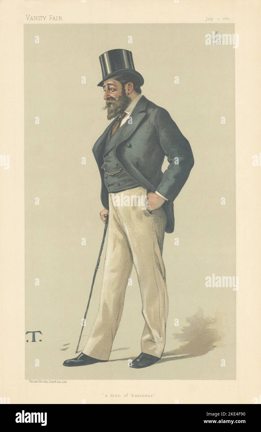EITELKEIT FAIR SPION CARTOON Lord Henniker 'ein Mann des Geschäfts' Suffolk. Bis T 1882 Stockfoto