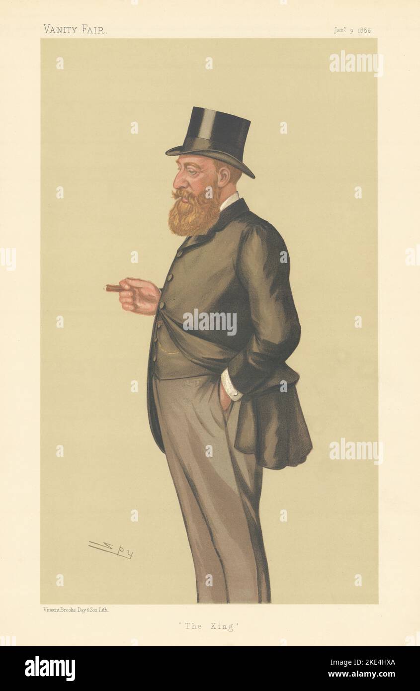 EITELKEIT FAIR SPIONAGE CARTOON Col Edward King-Harman 'der König' Irland. Politik 1886 Stockfoto