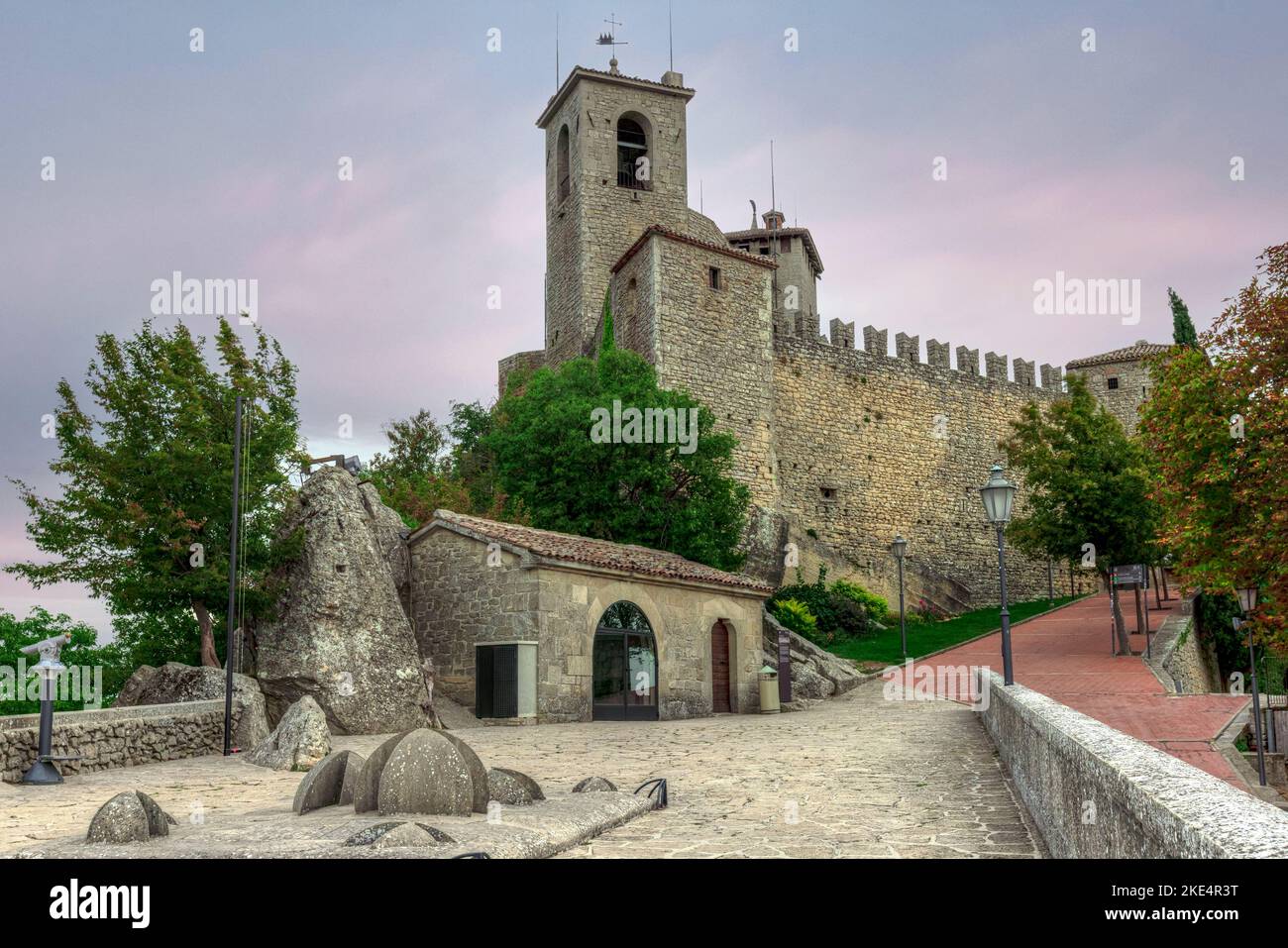 Festungen drei Türme von San Marino Stockfoto