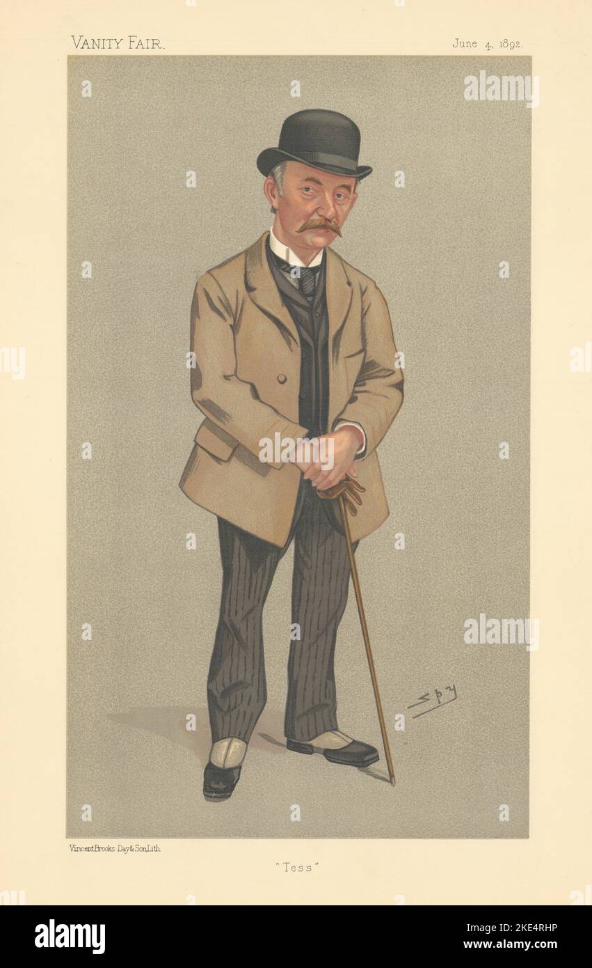 EITELKEIT FAIR SPION CARTOON Thomas Hardy 'Tess'. Literarisch. Autor Des Romanciers 1892 Stockfoto