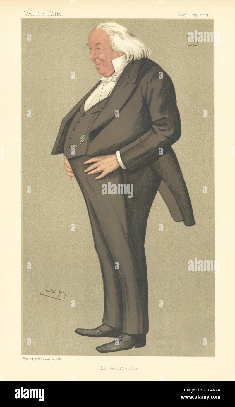 EITELKEIT FAIR SPIONAGE CARTOON Frederick Joseph Bramwell 'ein Schiedsrichter' Geschäft 1892 Stockfoto