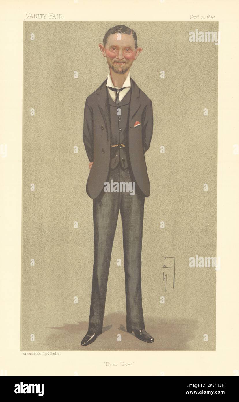 EITELKEIT FAIR SPIONAGE CARTOON Kenneth Howard 'Dear Boy'. Lord Effinghams Bruder 1892 Stockfoto