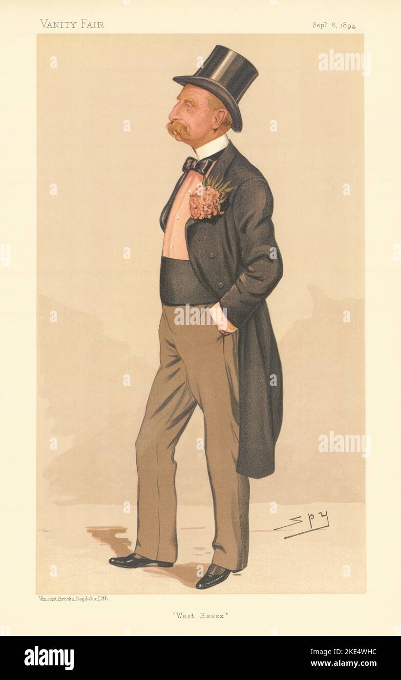 EITELKEIT FAIR SPIONAGE CARTOON Amelelius Lockwood, Baron Lambourne 'West Essex' 1894 Stockfoto