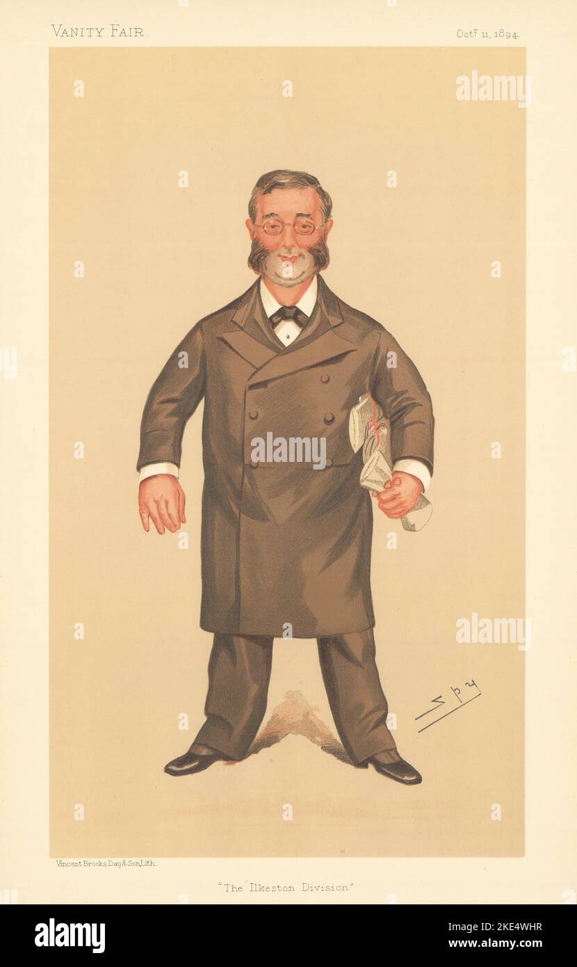 EITELKEIT FAIR SPIONAGE CARTOON Balthazar Walter Foster 'The Ilkeston Division' 1894 Stockfoto