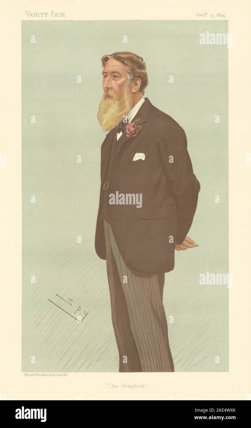 EITELKEIT FAIR SPIONAGE CARTOON William Luson Thomas 'die Grafiken' Zeitungen 1894 Stockfoto