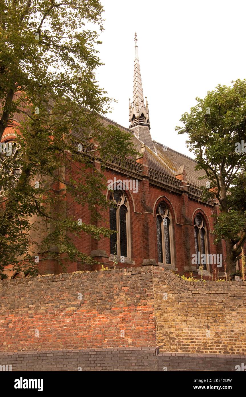 Chapel, Highgate School (1565), Highgate, London, Großbritannien. Highgate, einer der teuersten Vororte Londons, war bis spät in die Nacht ein Dorf außerhalb Londons Stockfoto