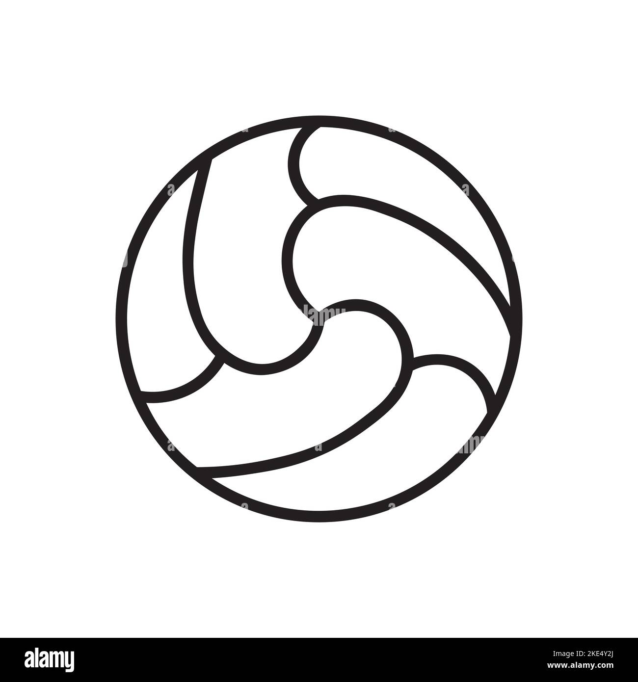 Ball-Symbol Fußball, Fußball, Volleyball-Symbol. Stock Vektor