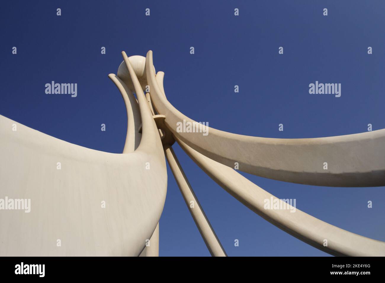 Pearl Monument am Pearl Roundabout, bekannt als Lulu Roundabout oder GCC Roundabout, wurde 2011 von den Behörden von Bahrain, Manama, Bahrain, abgerissen Stockfoto