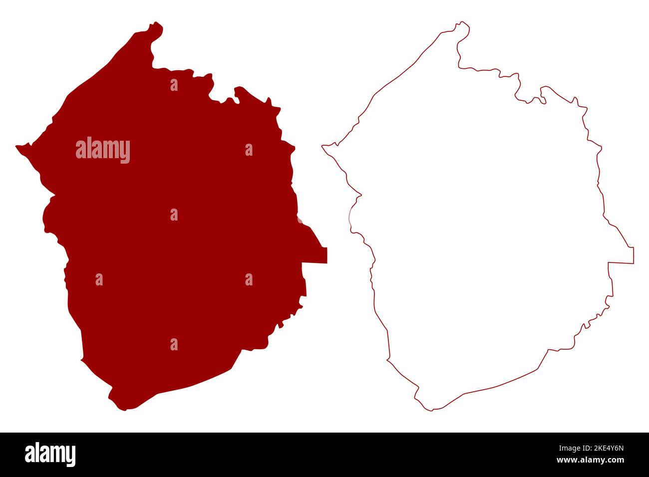 Hyndburn nicht-Metropolregion, Borough (Vereinigtes Königreich von Großbritannien und Nordirland, zeremonielle Grafschaft Lancashire oder Lancs, England) Karte Stock Vektor