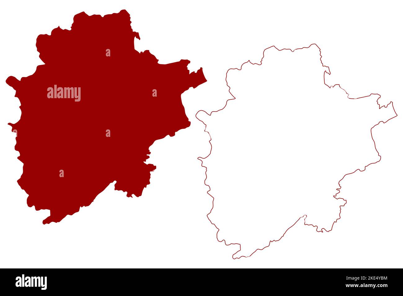 Ribble Valley nicht-Metropolregion, Borough (Vereinigtes Königreich von Großbritannien und Nordirland, zeremonielle Grafschaft Lancashire oder Lancs, England Stock Vektor
