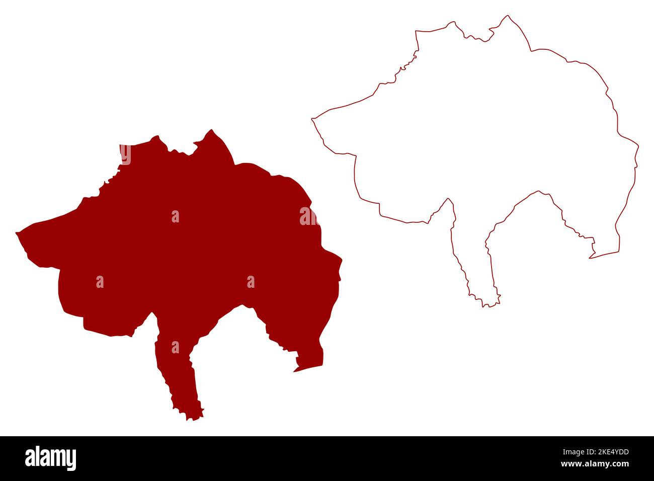 Rossendale nicht-Metropolregion, Borough (Vereinigtes Königreich Großbritannien und Nordirland, zeremonielle Grafschaft Lancashire oder Lancs, England) m Stock Vektor