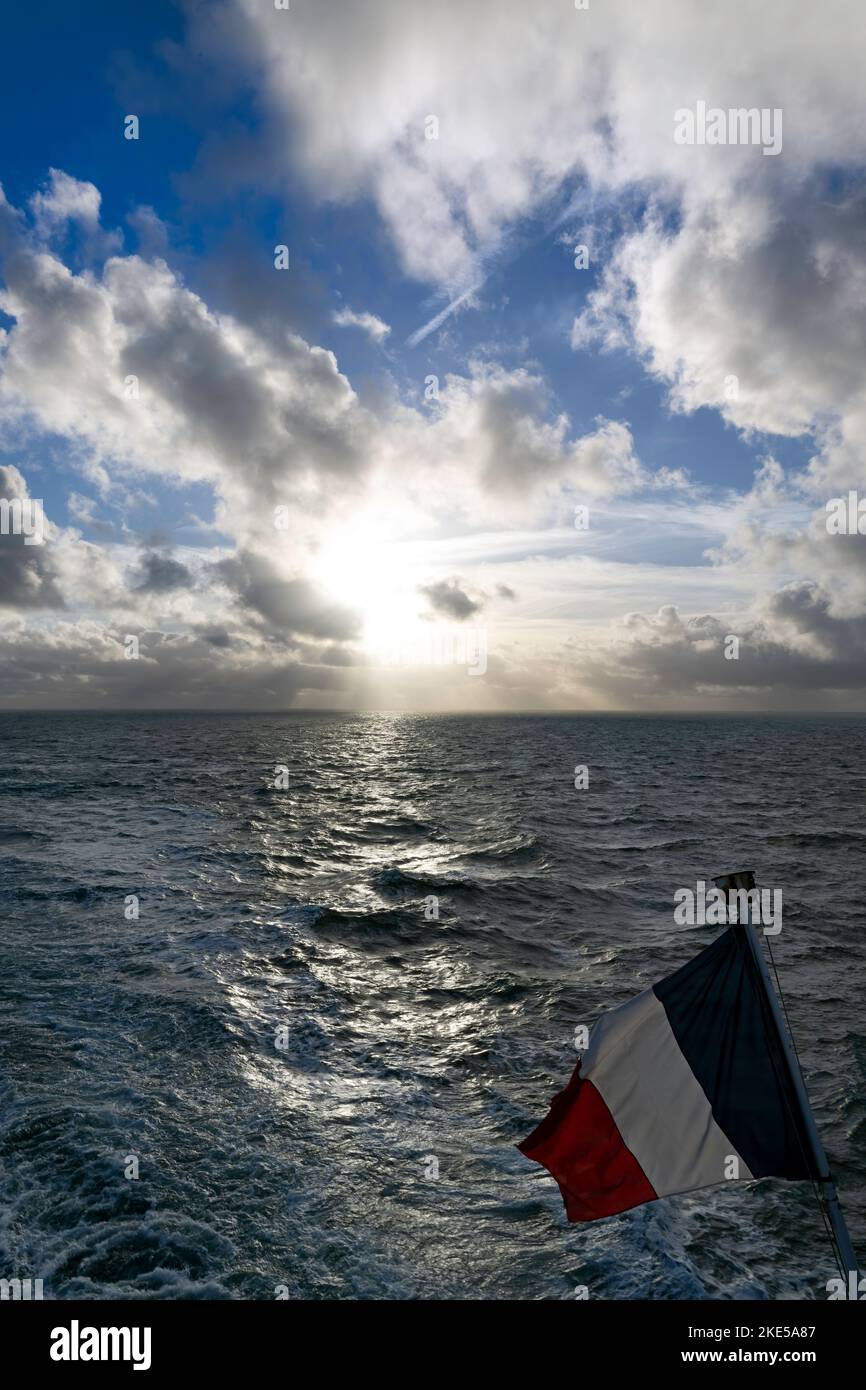 Brittany Ferry Schiff Bretagne auf dem Weg von St. malo nach portsmouth Stockfoto