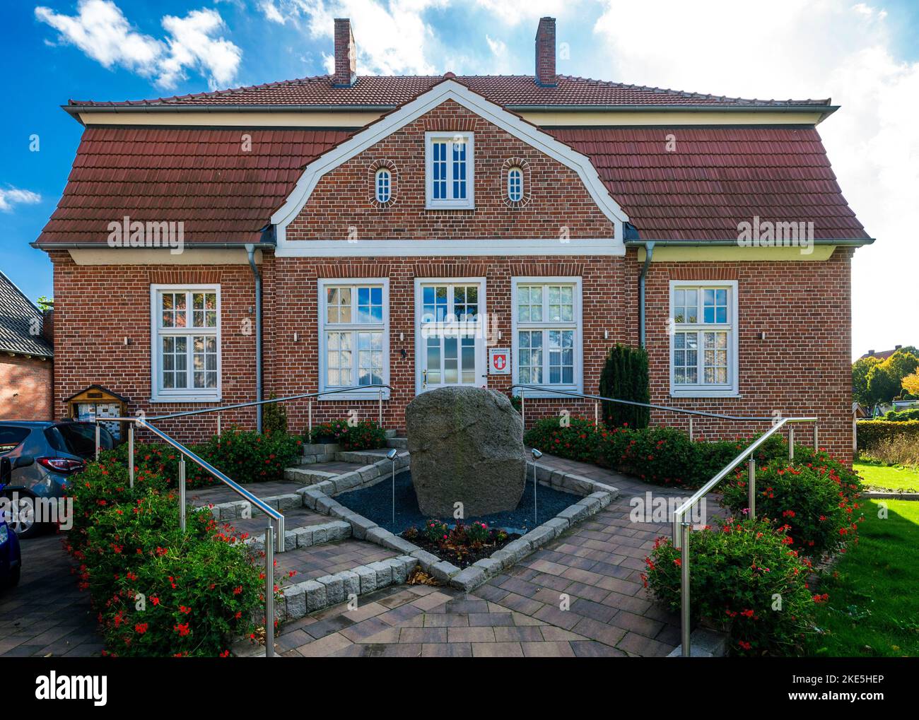 Deutschland, Südlohn, Westmuensterland, Münsterland, Westfalen, Nordrhein-Westfalen, NRW, Südlohn-Oeding, ehemaliges Pfarrhaus St. Jakobus, heute B Stockfoto