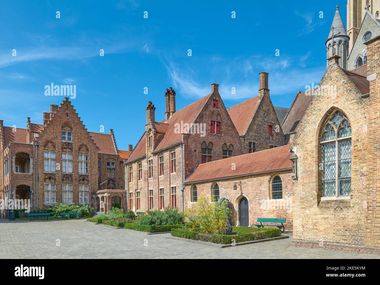 Brügge, Belgien, der Hof des St. John Hospital Stockfoto