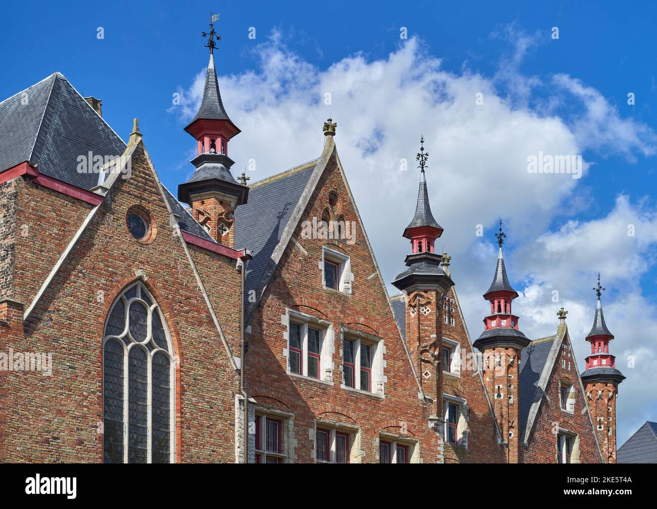 Brügge, Belgien, Detail der Architektur der Altstadt Stockfoto