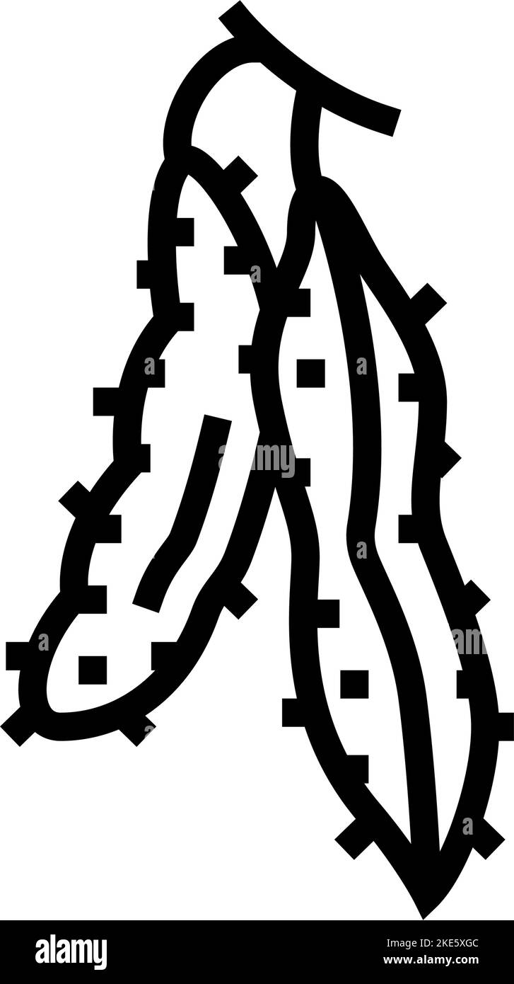 vektorgrafik für symbole der sojatrockenen Linie Stock Vektor