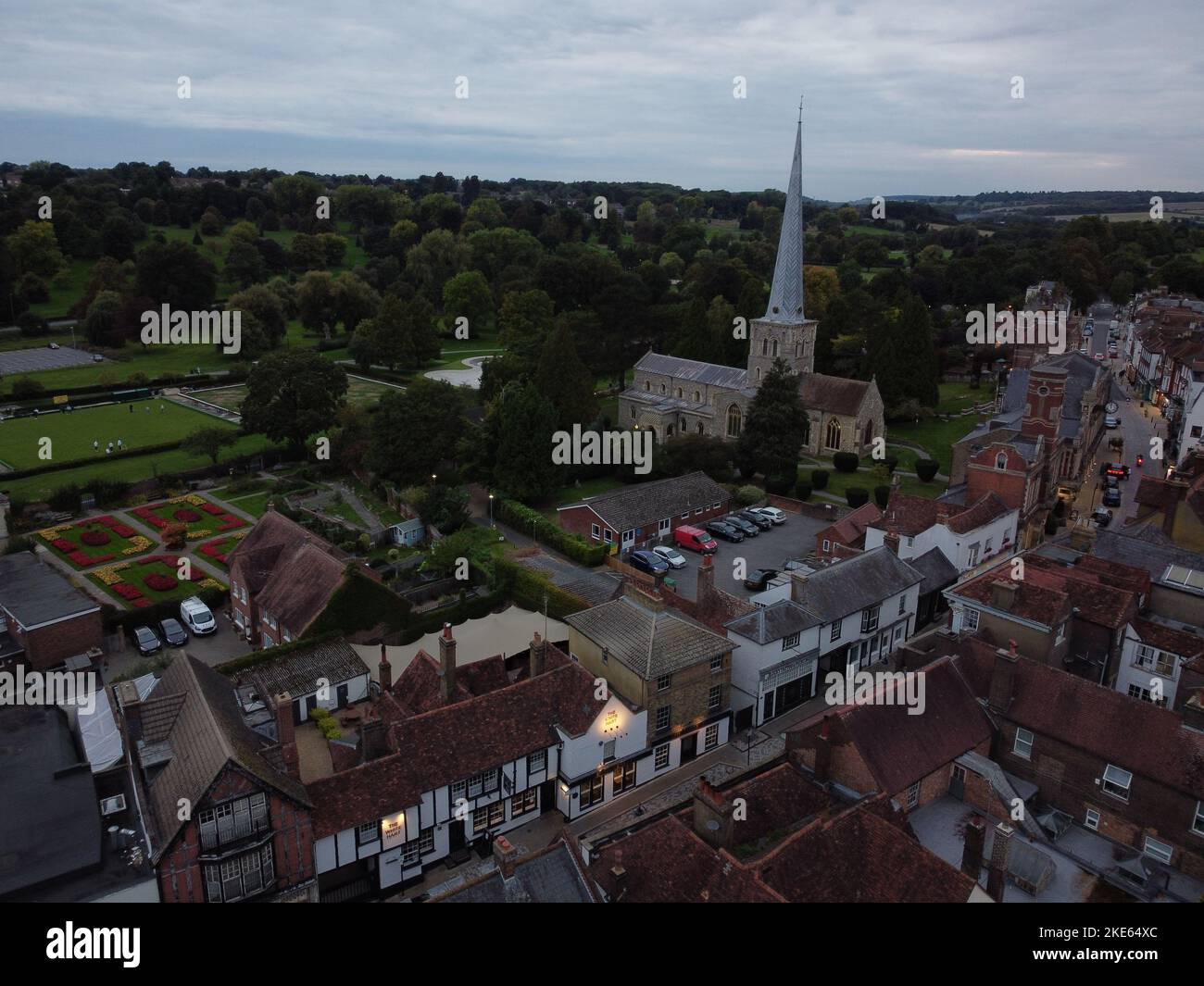 St. Mary's Church Altstadt Hemel Hempstead Stockfoto