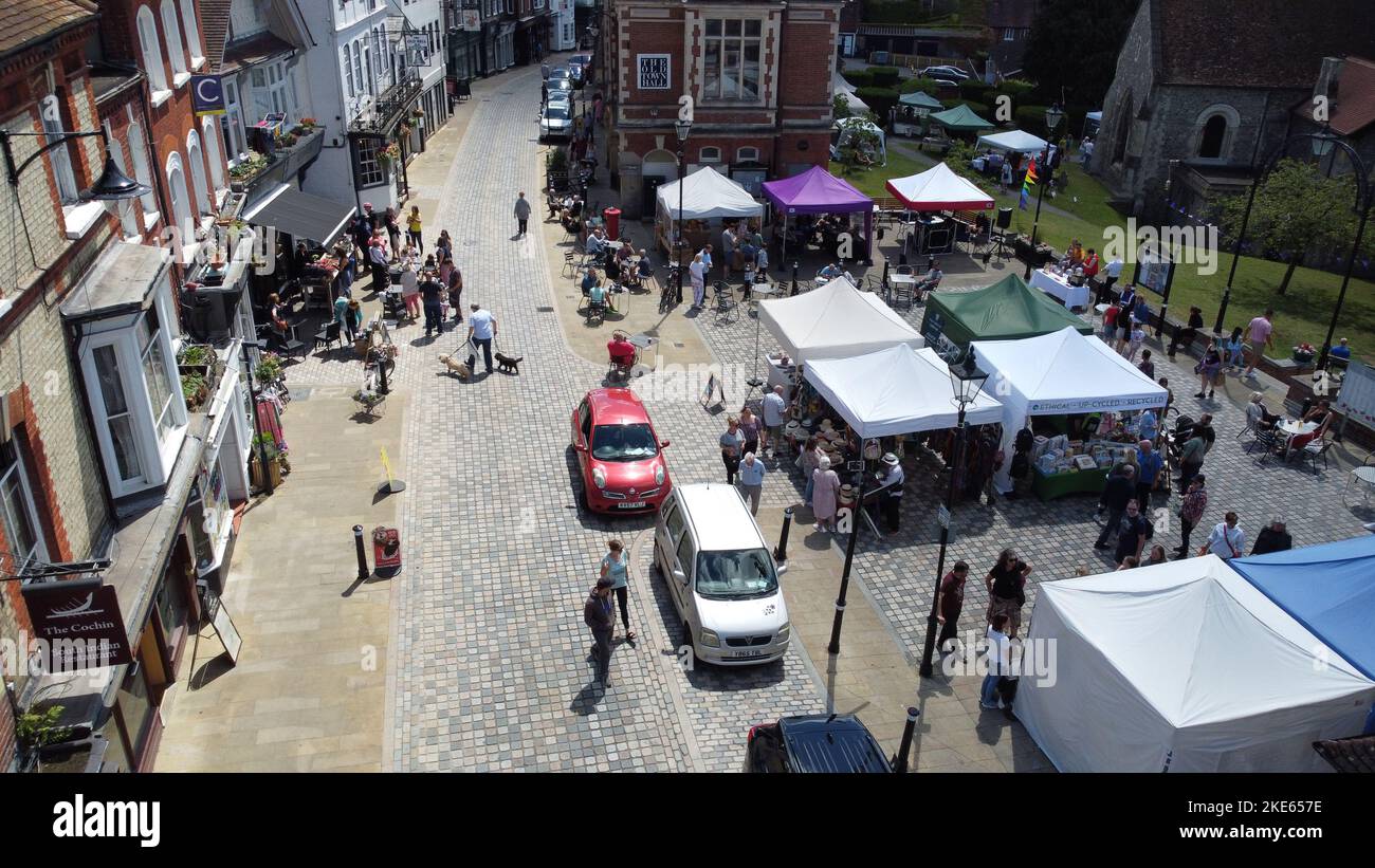 Sonntagsmarkt Hemel Hempstead Stockfoto