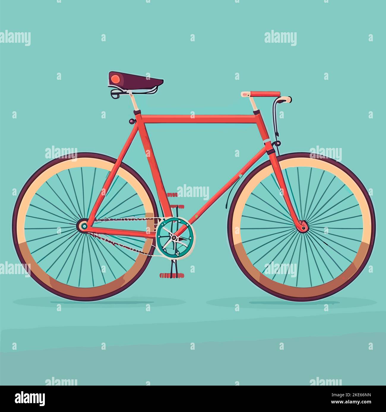 Eine Vektordarstellung eines Hipster-Motorrads Stock Vektor